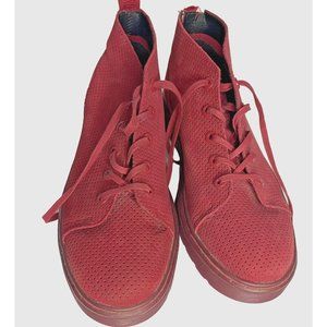 DR MARTENS Baynes Chukka Boots Mens sz 11/UK 43 Suede Sneakers Trainers Red FLAW